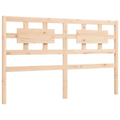 vidaXL Estructura de cama de matrimonio con cabecero madera maciza