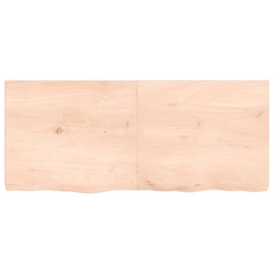 vidaXL Tablero de mesa madera maciza roble sin tratar 140x60x(2-6) cm