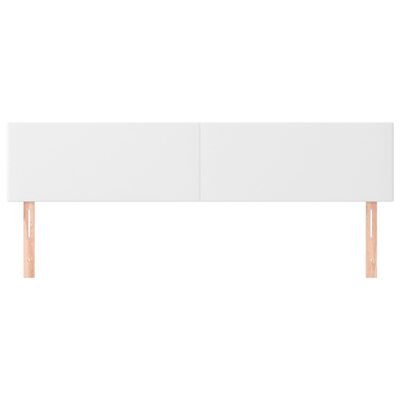 vidaXL Cabeceros 2 unidades de cuero sintético blanco 80x5x78/88 cm