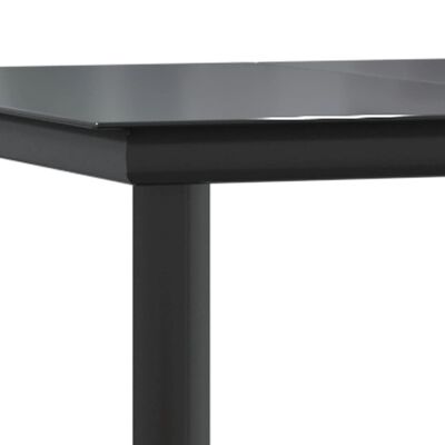 vidaXL Juego de comedor jardín 7 pzas ratán sintético acero gris negro