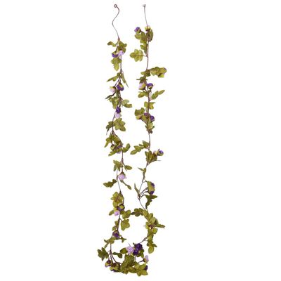 vidaXL Guirnaldas de flores de Navidad 6 uds morado claro 215 cm