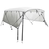 vidaXL Toldo bimini 3 arcos con paredes laterales de malla