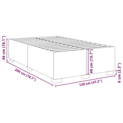 vidaXL Estructura de cama sin colchón cuero sintético negro 120x200 cm