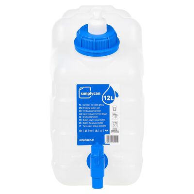 vidaXL Garrafa de agua con grifo y dispensador de jabón plástico 10 l