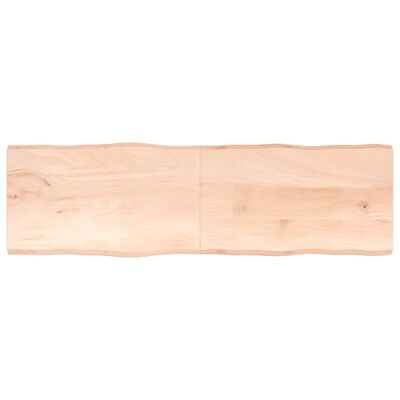 vidaXL Tablero de mesa madera maciza borde natural 200x60x(2-4) cm