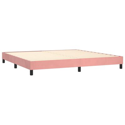 vidaXL Estructura de cama de terciopelo rosa 200x200 cm