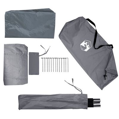 vidaXL Tienda de campaña túnel 2 personas impermeable gris y naranja