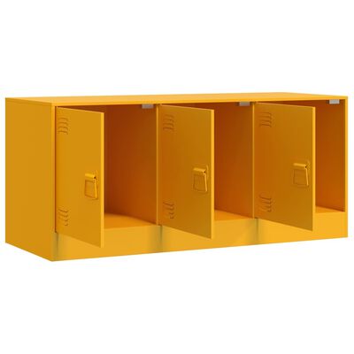 vidaXL Mueble para TV de acero amarillo mostaza 99x39x44 cm