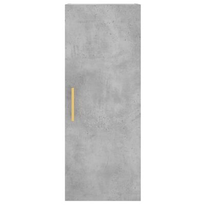 vidaXL Aparador de madera contrachapada gris hormigón 34,5x34x180 cm