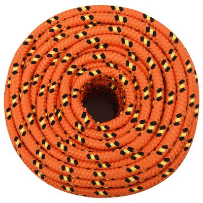 vidaXL Cuerda de barco polipropileno naranja 14 mm 250 m