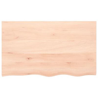 vidaXL Tablero de mesa madera maciza de roble sin tratar 100x60x2 cm