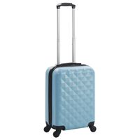 vidaXL Maleta con ruedas trolley rígida azul ABS