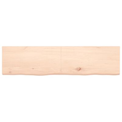 vidaXL Tablero de mesa madera maciza roble sin tratar 160x40x(2-4) cm