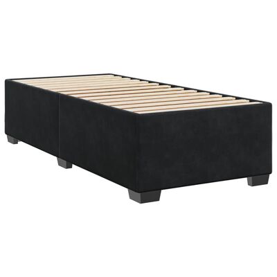 vidaXL Cama box spring con colchón cuero sintético negro 90x190 cm