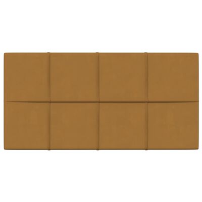 vidaXL Paneles de pared 12 uds terciopelo marrón 60x30 cm 2,16 m²
