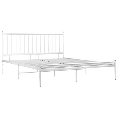 vidaXL Estructura de cama sin colchón metal blanco 180x200 cm