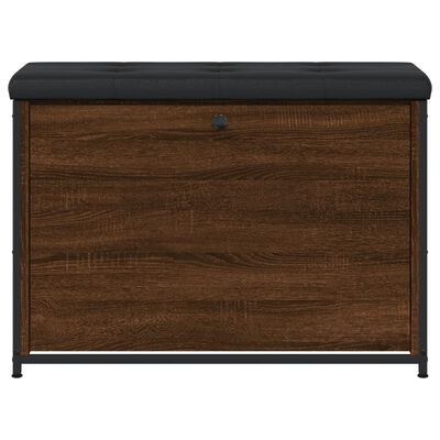 vidaXL Banco zapatero con cajón abatible roble marrón 82x32x56 cm