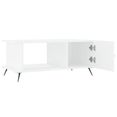 vidaXL Mesa de centro madera contrachapada blanco 90x50x40 cm