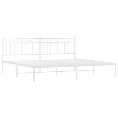 vidaXL Estructura cama sin colchón con cabecero metal blanco 200x200cm