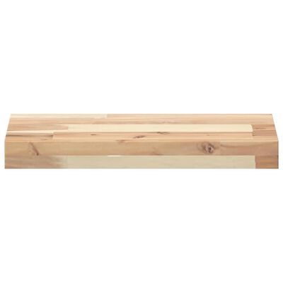 vidaXL Estantes flotantes 3 uds madera acacia sin tratar 40x20x4 cm