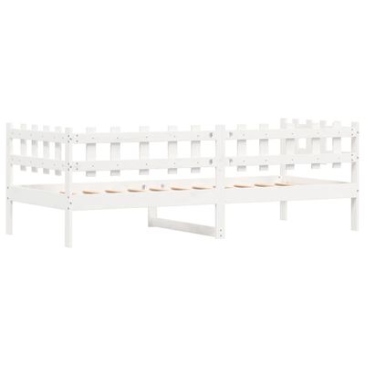 vidaXL Sofá cama sin colchón madera maciza de pino blanco 90x190 cm