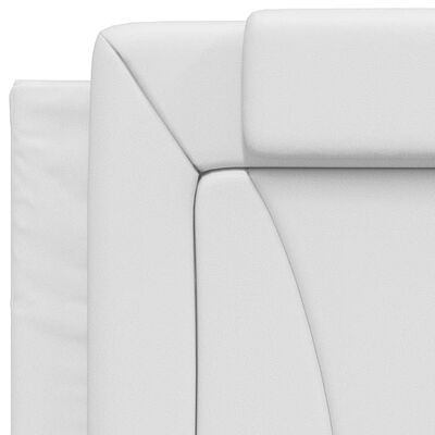 vidaXL Cama con colchón cuero sintético blanco 80x200 cm