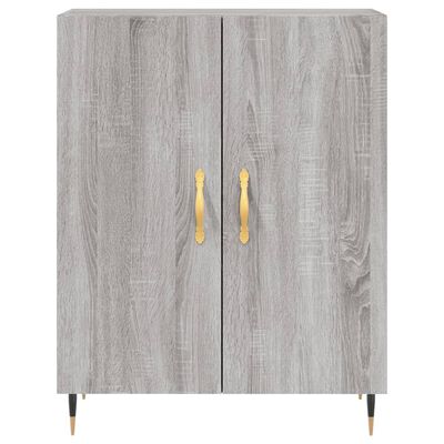 vidaXL Aparador alto madera contrachapada gris sonoma 69,5x34x180 cm