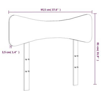 vidaXL Cabecero de cama madera maciza de pino blanco 90 cm