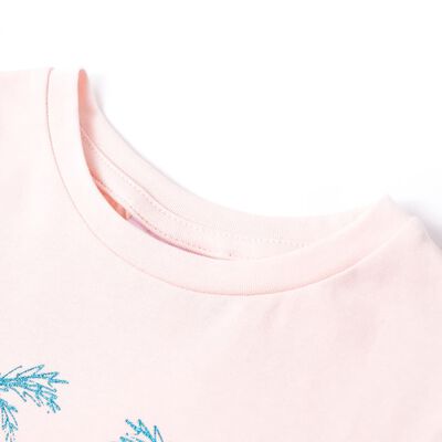 Camiseta infantil rosa suave 140