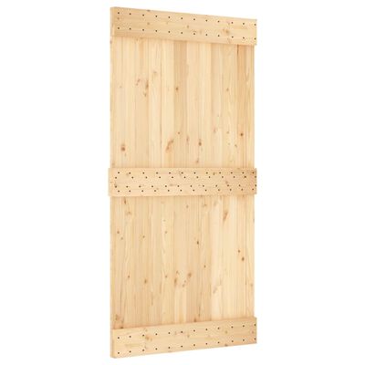 vidaXL Puerta corredera con herrajes madera maciza de pino 100x210 cm