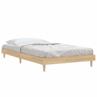 vidaXL Estructura de cama sin colchón madera roble Sonoma 90x200 cm