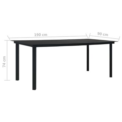 vidaXL Juego de comedor para jardín 7 piezas