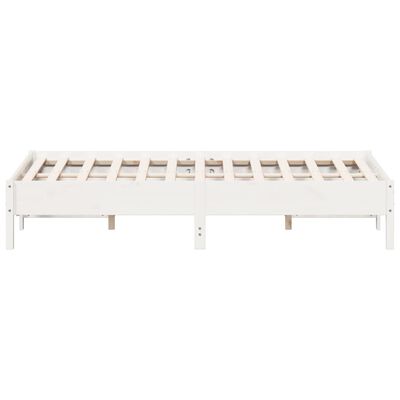 vidaXL Estructura de cama sin colchón madera de pino blanca 140x200 cm