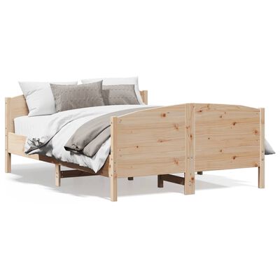 vidaXL Estructura de cama sin colchón madera maciza de pino 140x190 cm