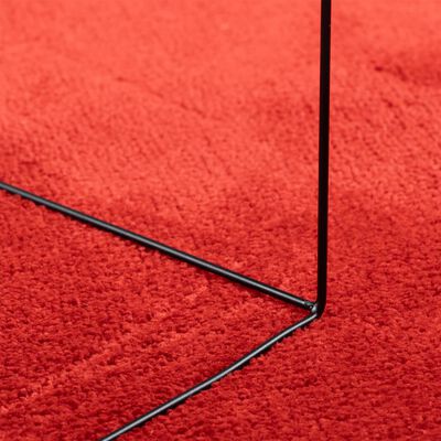 vidaXL Alfombra de pelo corto OVIEDO roja Ø 80 cm