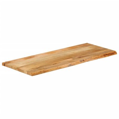 vidaXL Tablero de mesa borde natural madera maciza mango 140x60x2,5 cm