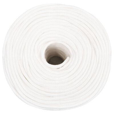 vidaXL Cuerda de barco polipropileno blanco intenso 6 mm 500 m