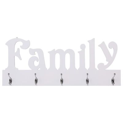 vidaXL Perchero de pared FAMILY 74x29,5 cm