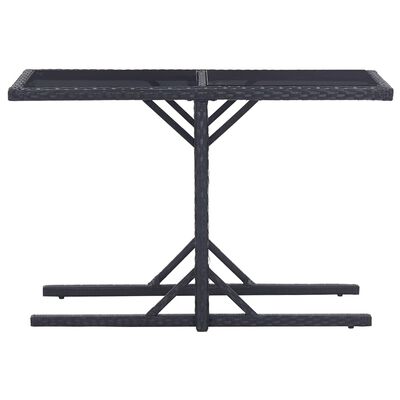 vidaXL Juego de comedor para jardín 3 piezas negro