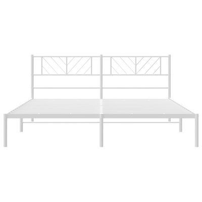 vidaXL Estructura cama sin colchón con cabecero metal blanco 183x213cm