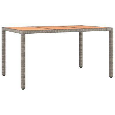 vidaXL Set comedor jardín 7 pzas y cojines ratán sintético gris