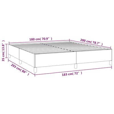 vidaXL Cama box spring con colchón tela azul 180x200 cm