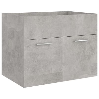 vidaXL Set muebles de baño 2 piezas madera contrachapada gris hormigón