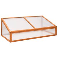 vidaXL Invernadero madera de abeto naranja 110x58,5x39 cm