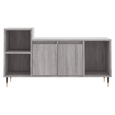 vidaXL Mueble de TV madera contrachapada gris Sonoma 100x35x55 cm