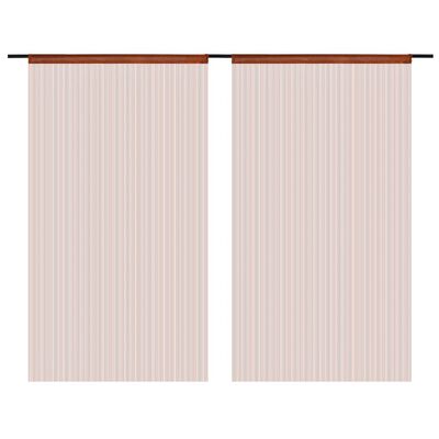 vidaXL Cortinas de flecos 2 piezas 140x250 cm marrón