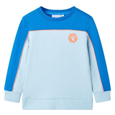 Sudadera infantil azul chillón y azul claro 116