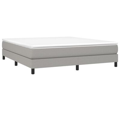 vidaXL Estructura de cama tela gris claro 160x200 cm