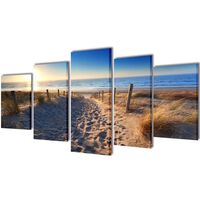 Set decorativo de lienzos para pared playa y arena 100 x 50 cm