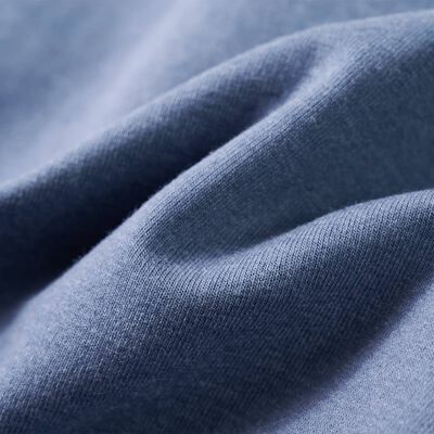 Sudadera infantil con capucha azul melange 128